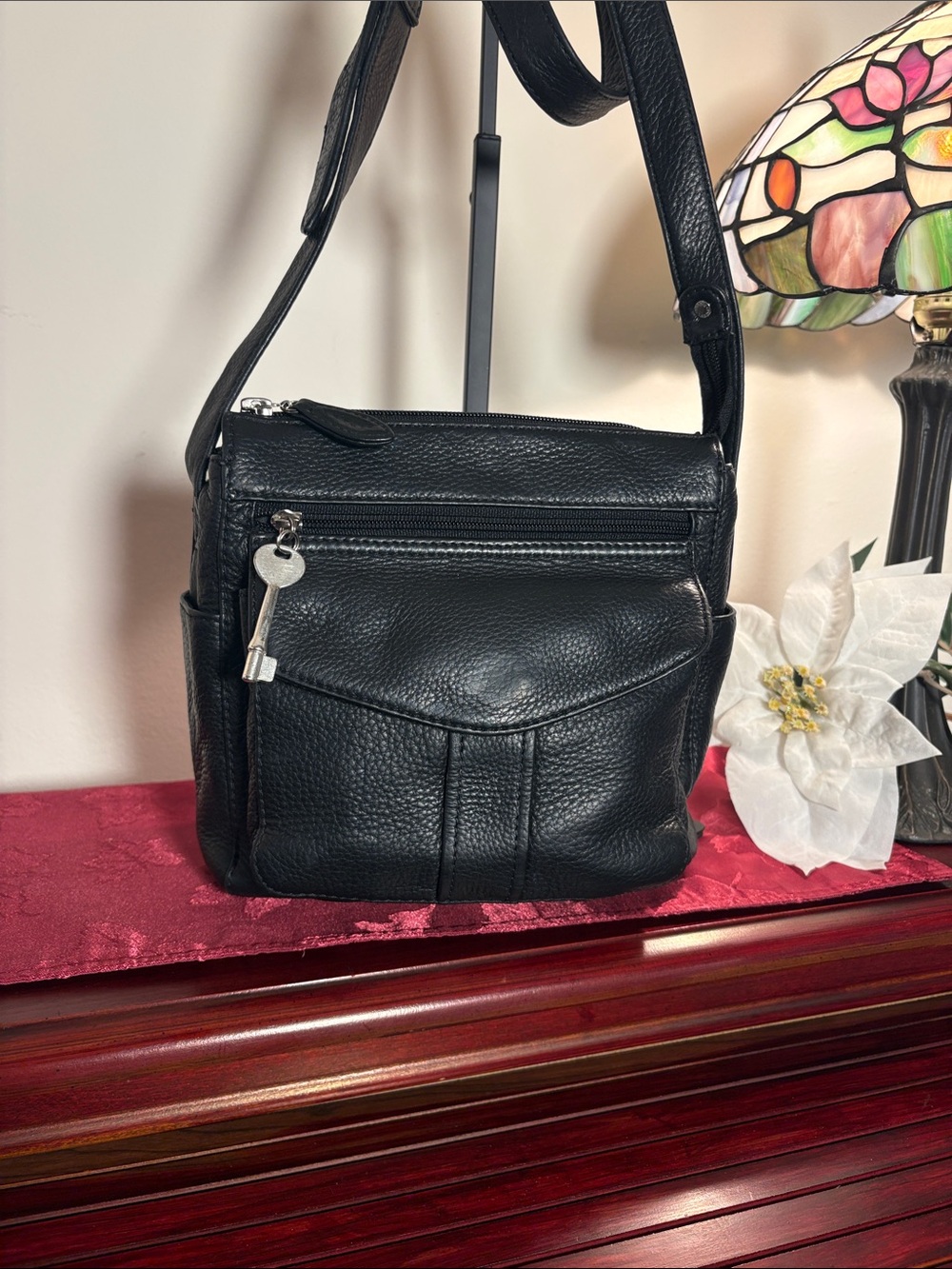 Fossil Leather Crossbody Bag - Classic Everyday Carry